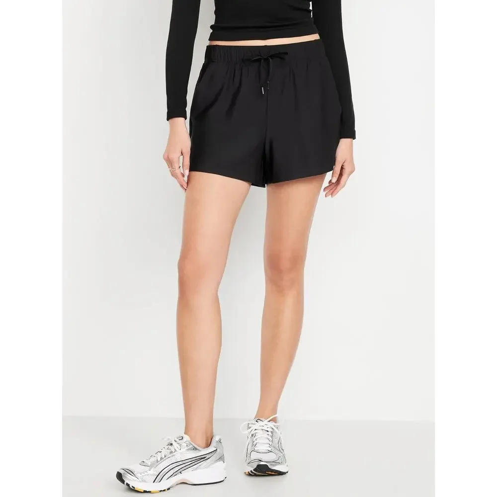 NWT Old Navy High Waisted PowerSoft Shorts Black 3" inseam Women's Plus Size 3X - Picture 3 of 11